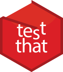 The logo for testthat